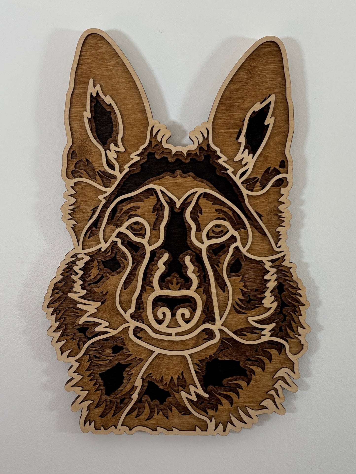 German Shepherd Dog Head Wall Art
