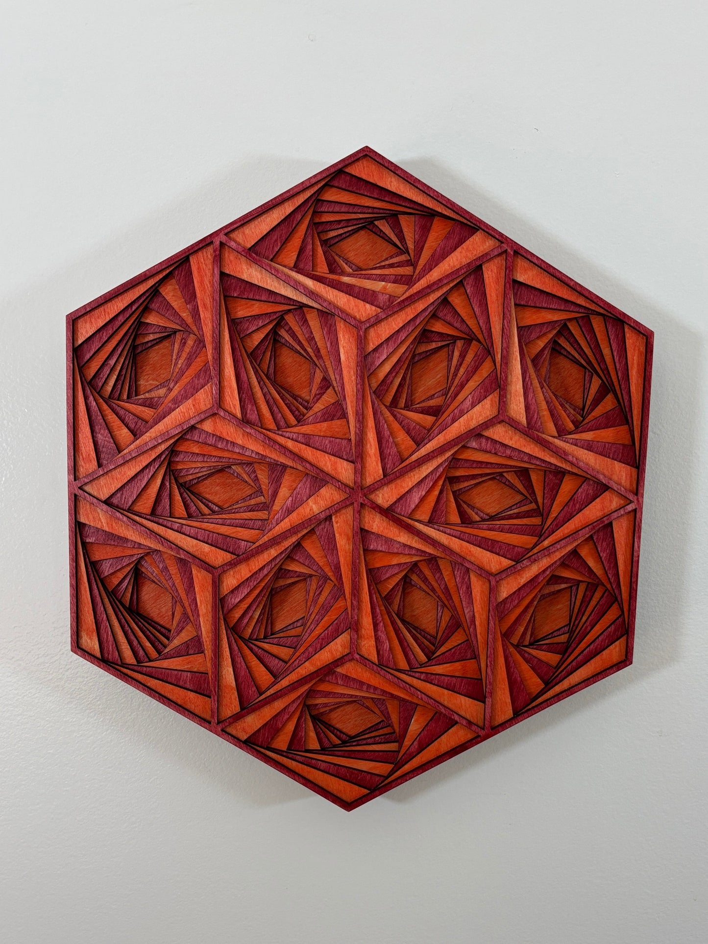 Hexagon Opitcal Illusion Wall Art