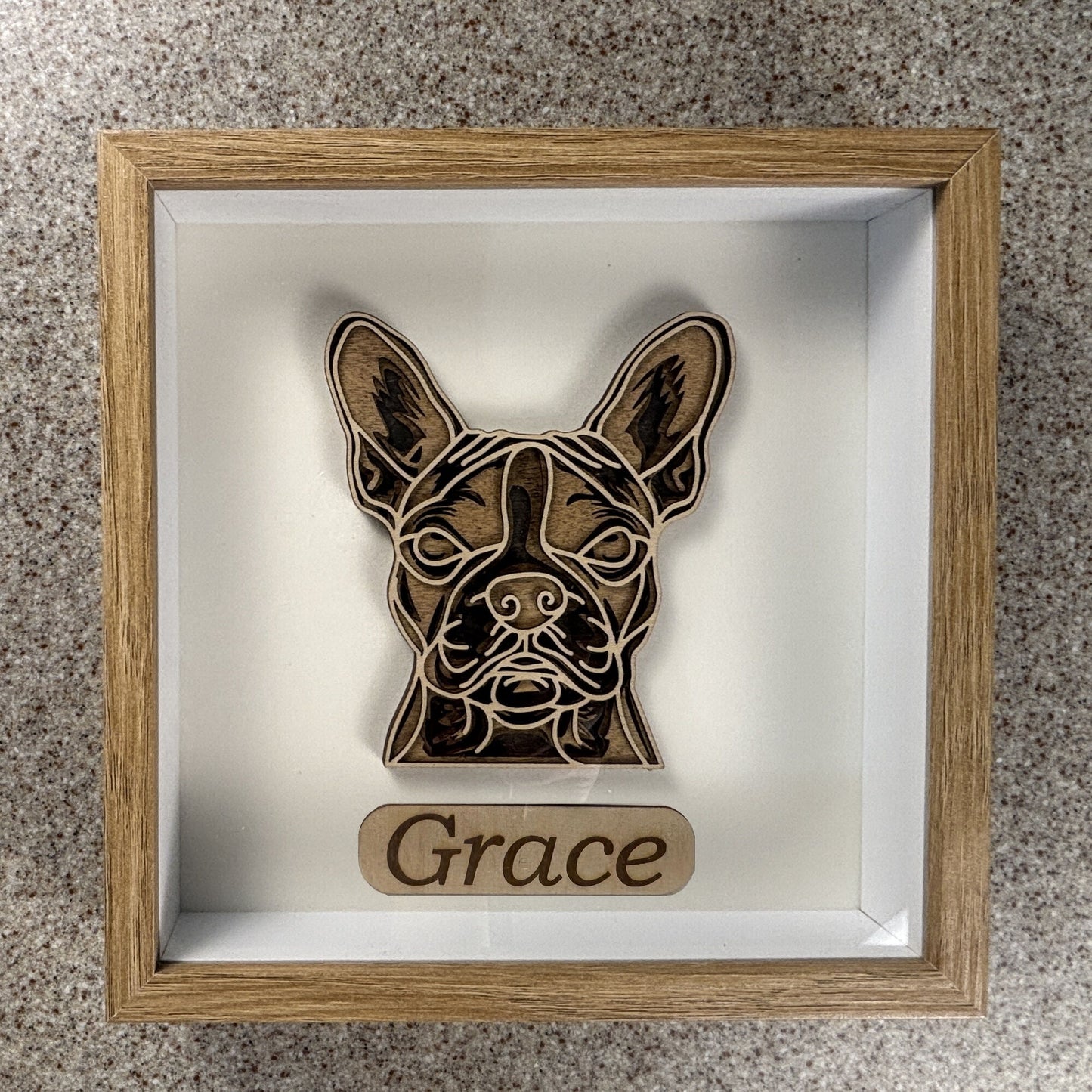 Personalized Wood Dog Wall Art Shadow Box