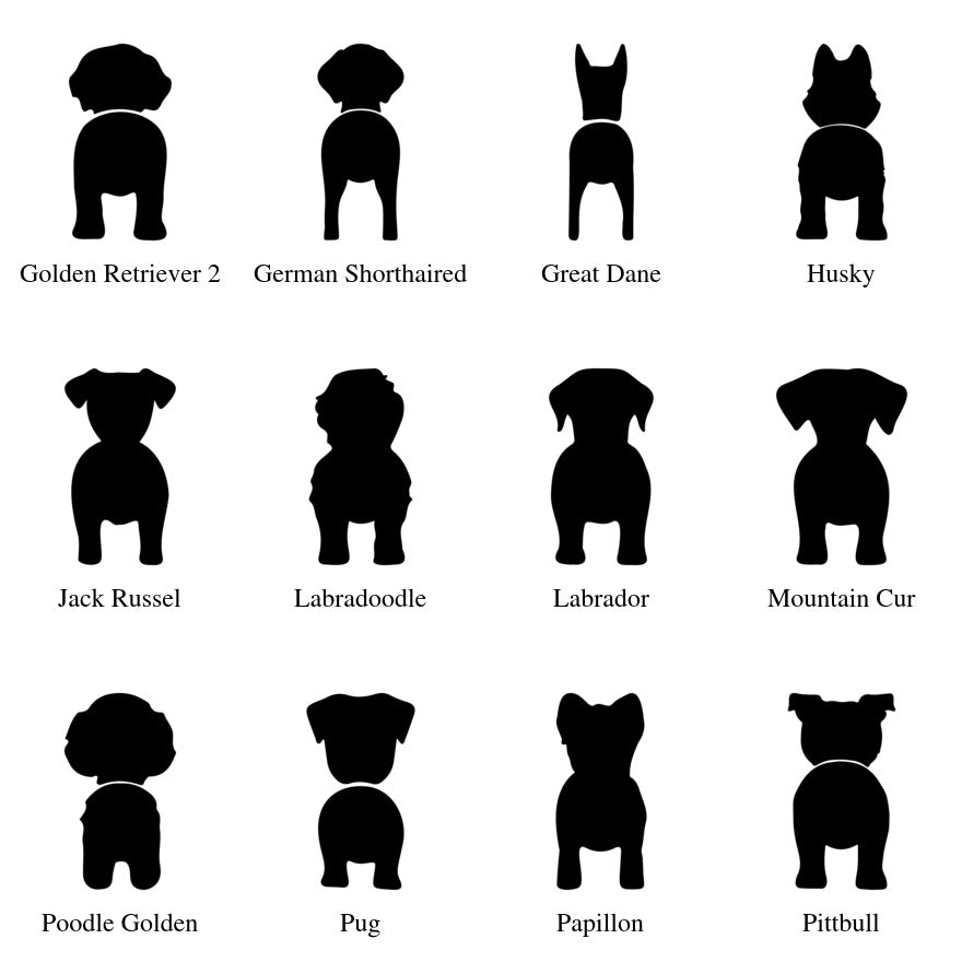 Personalized Wood Dog Butt Magnet