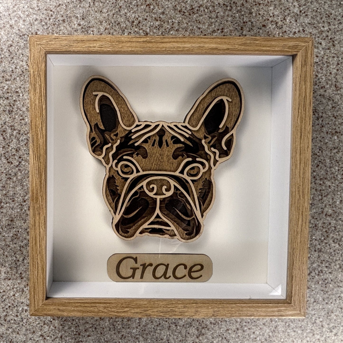 Personalized Wood Dog Wall Art Shadow Box