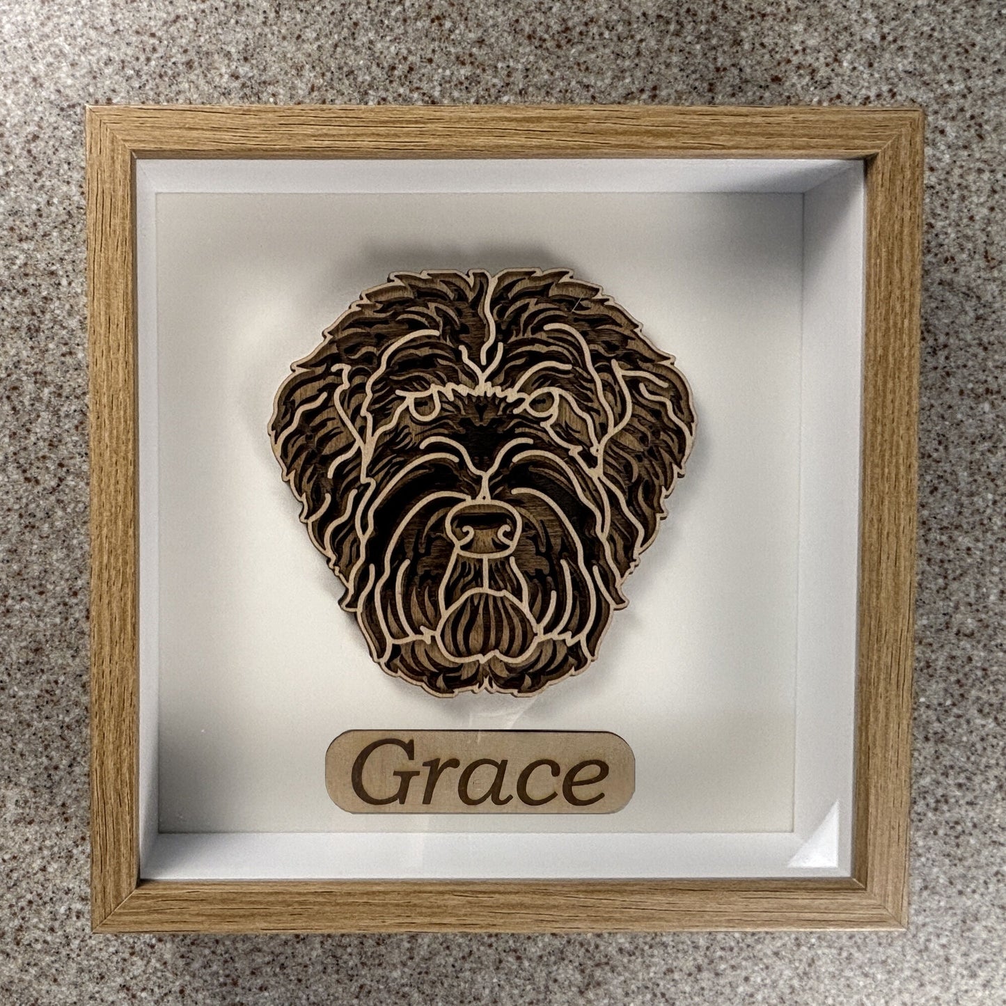 Personalized Wood Dog Wall Art Shadow Box