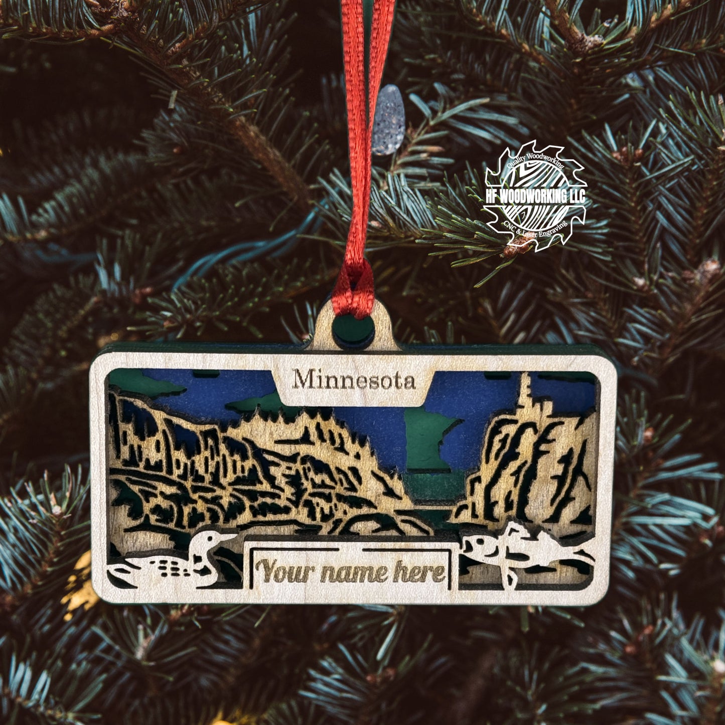 Minnesota Lisence Plate Ornament