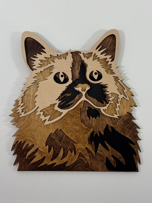 Cat Head Wall Art Big