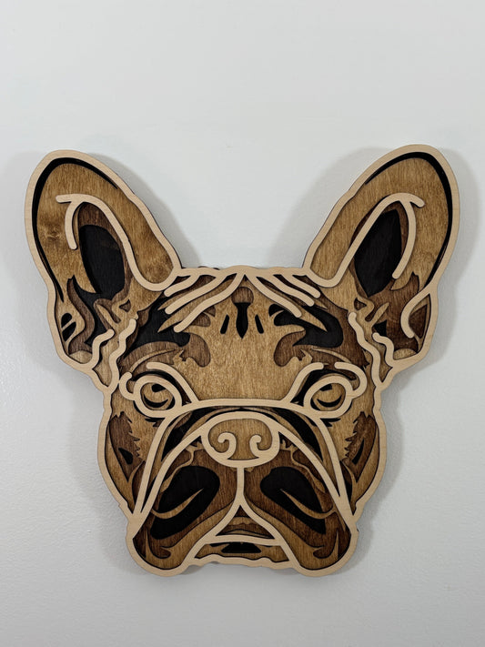 Frenchie Dog Head Wall Art