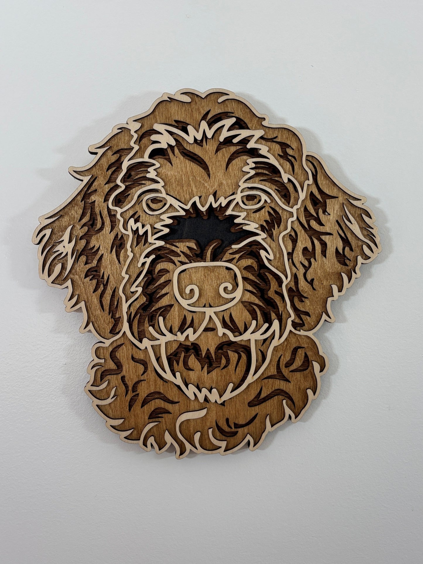 Labradoodle Dog Head Wall Art