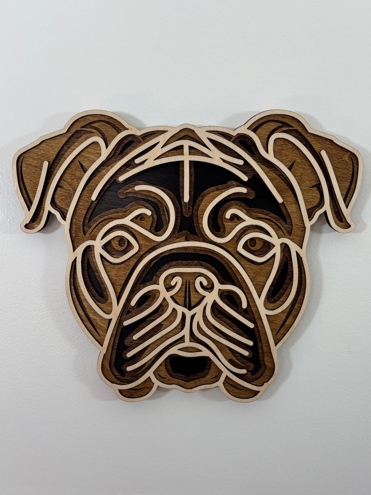 Bulldog Dog Head Wall Art