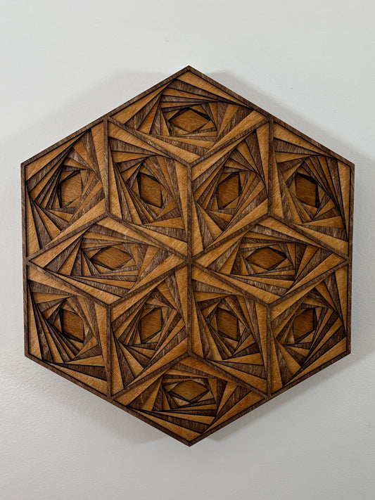 Hexagon Opitcal Illusion Wall Art