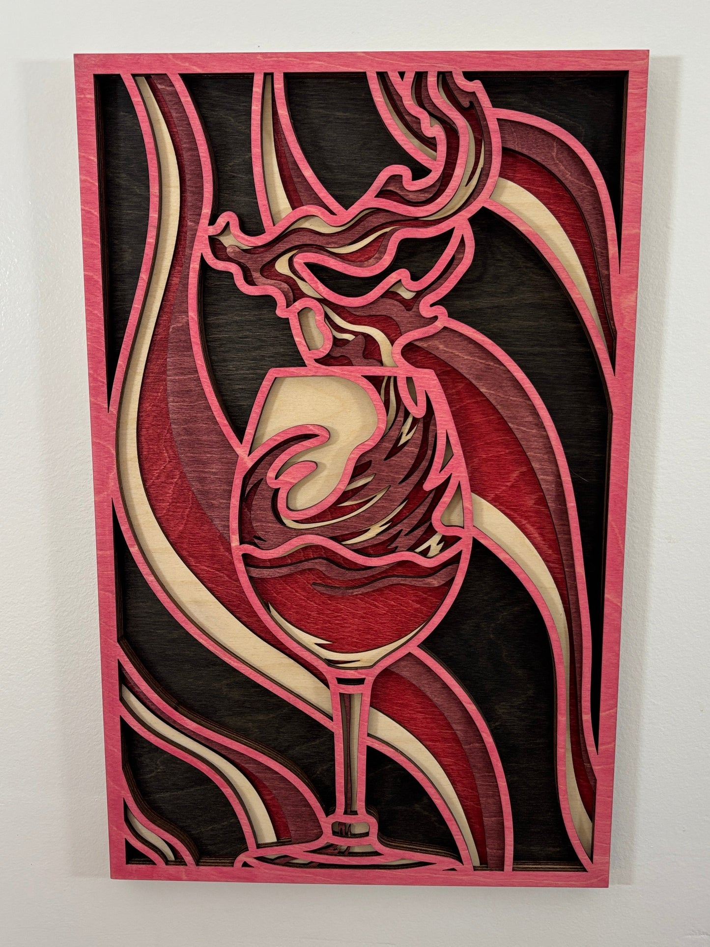 Wine Pouring Glass Wall Art
