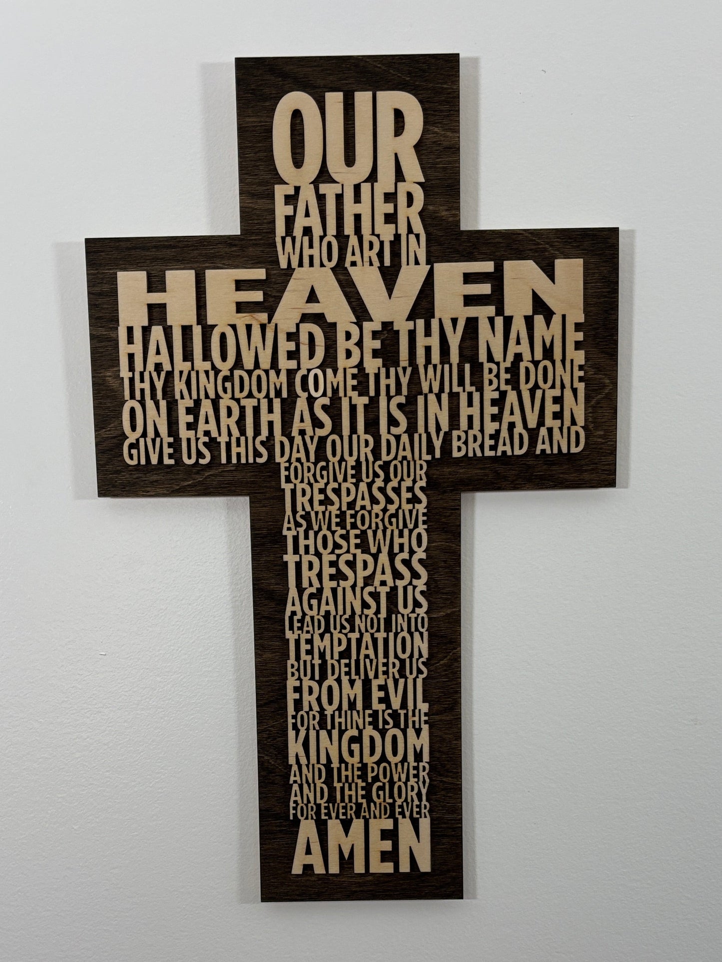 Lord Prayer Cross Wall Art