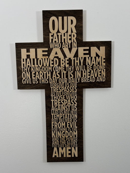 Lord Prayer Cross Wall Art