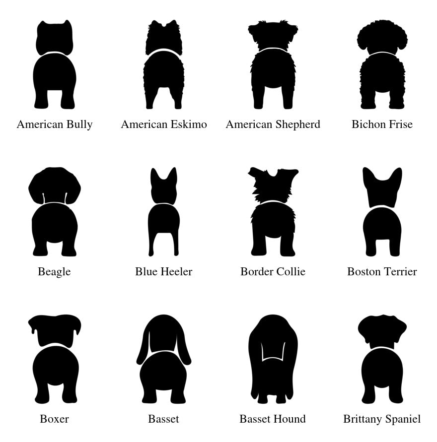 Personalized Wood Dog Butt Magnet
