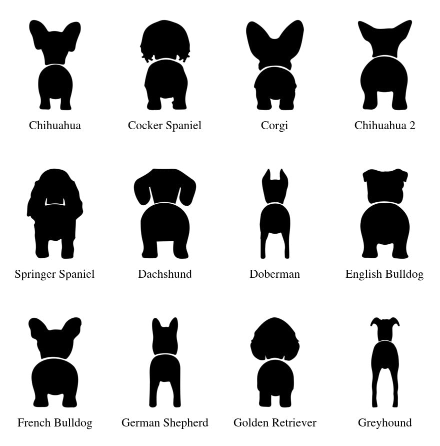 Personalized Wood Dog Butt Magnet
