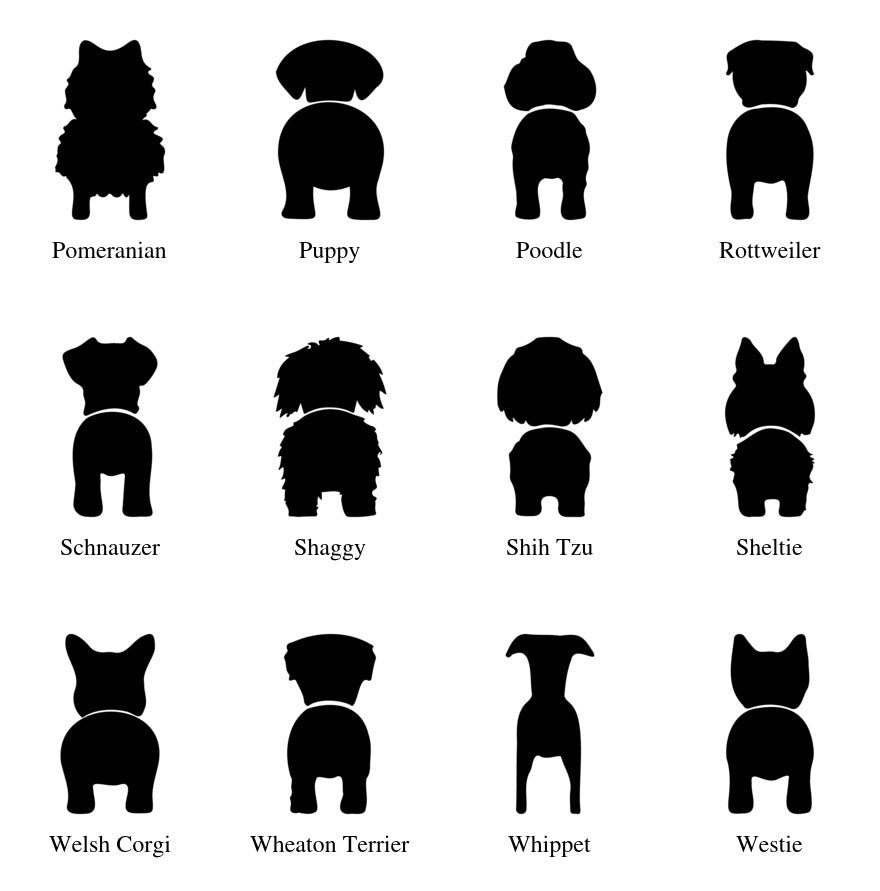 Personalized Wood Dog Butt Magnet