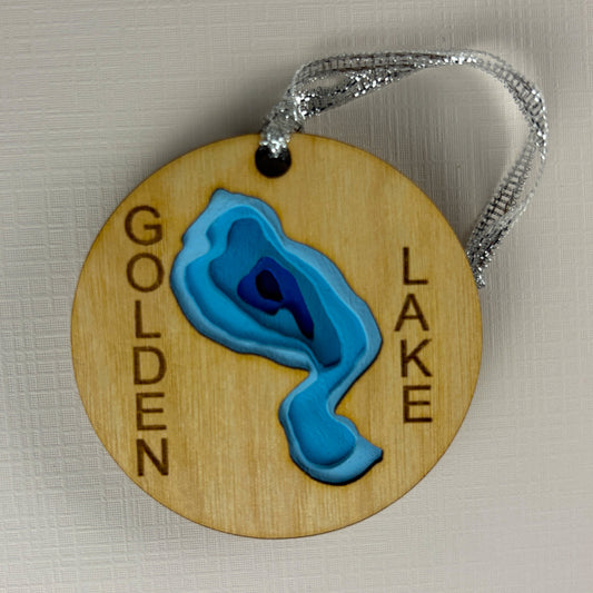 Golden Lake Depth Map Ornament