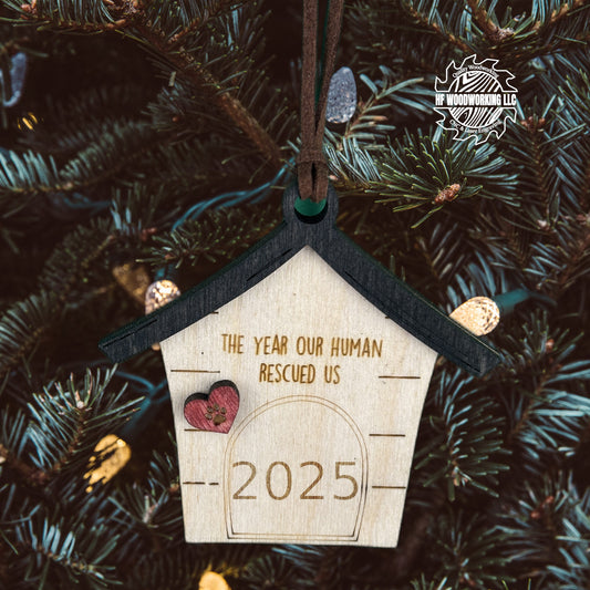 Personalized Wood Rescued Pet Ornament