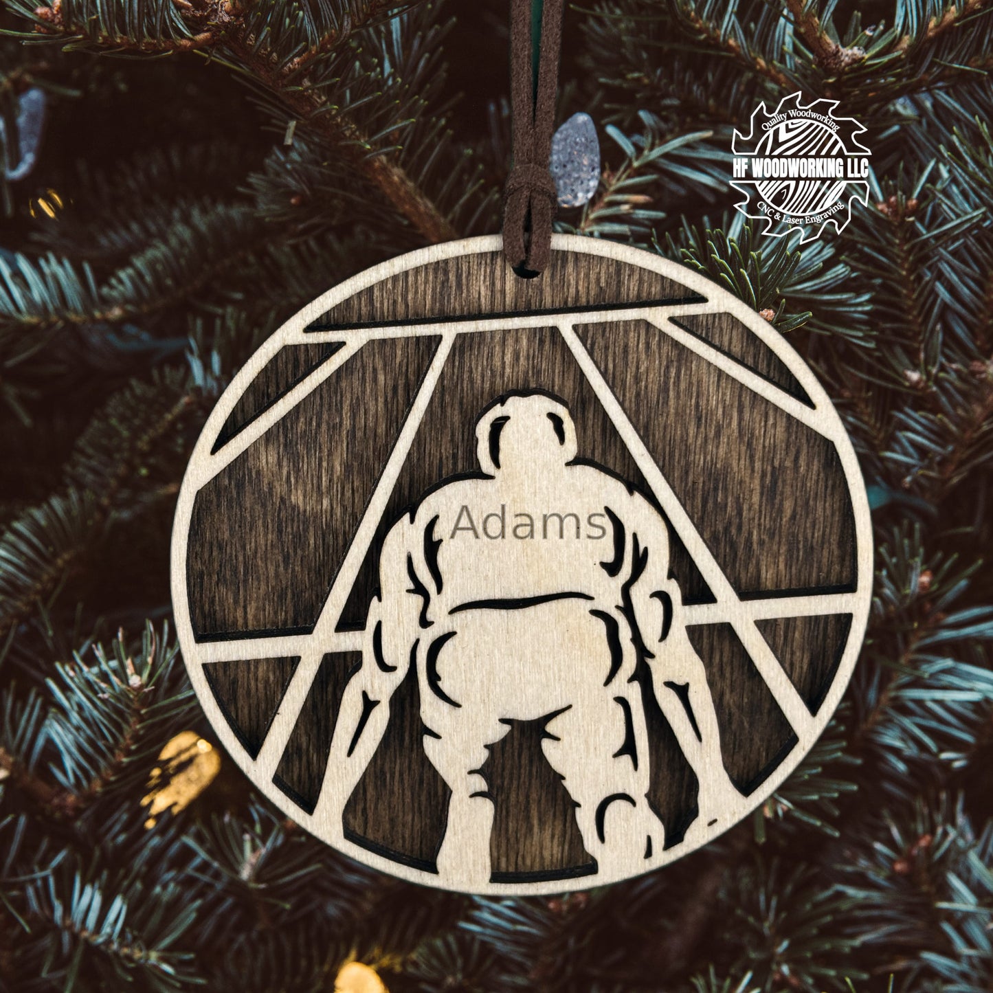 Personalized Wood Track and Field Ornament