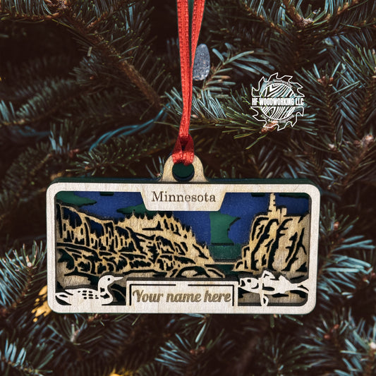 Minnesota Lisence Plate Ornament